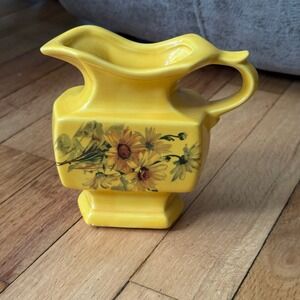 Vintage Floral Yellow McCoy Pitcher 313